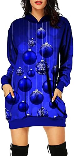 סווטשירטים של חג המולד של Xiloccer נשים קפוצ'ון נשים סוודר נשים אופנה לחג המולד מודפס עם שרוול ארוך