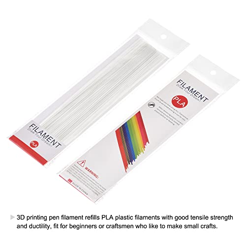 Meccanixity נימה מילוי חוטים של PLA ברור 1.75 ממ, 250 ממ/10 אינץ 'לעט הדפסת תלת מימד, חבילה של 40
