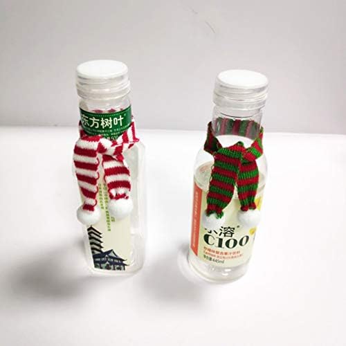עיצוב חג המולד של Soimiss 5 יחידים מיני צעיף חג המולד סרוג איש שלג צעיף צעיף בצעיף יין כיסוי לבקבוק מכסה