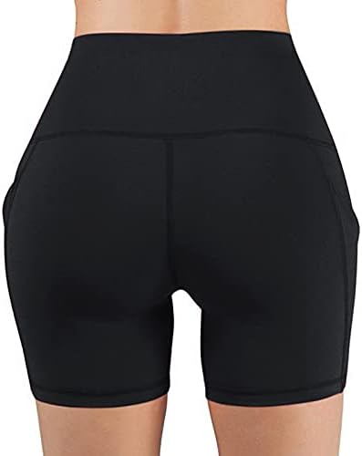 Miashui Womens Pocket Pocket מכנסי יוגה בשליטה גבוהה מכנסי ריצה לנשים אימון יוגה כיסי הריון יוגה מכנסיים