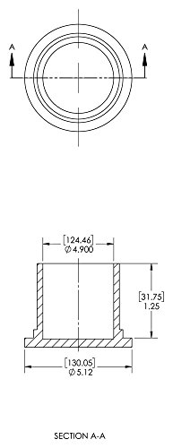 Caplugs QC401AK1 פלסטיק ישר כובע כלי עזר לכיפה בגודל חוט 5 C-40, PE-LD, עד כובע גודל חוט 5, אדום