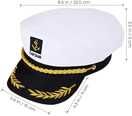 עבאודם יאכטה קפטן כובע סיילור כובע ומשקפי שמש תלבושות סט מתכוונן סיילור כובע יאכטה סירת קפטן כובע למבוגרים