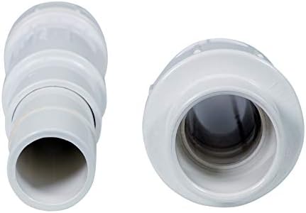 שסתום קו אמצע 567SD012 צימוד תיקון PVC כבד; התאמת צינורות הניתנת להרחבה; 1/2 ''; פלסטיק לבן