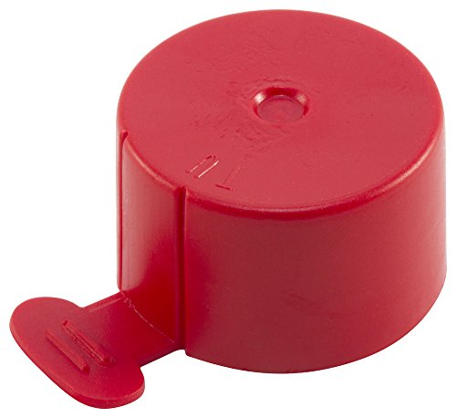 Caplugs QTU8Q1 פלסטיק גמיש כרטיסייה כובע מכסה לחוט גודל 3/4 TUV-8, PVC, לגודל חוט כובע 3/4, אדום
