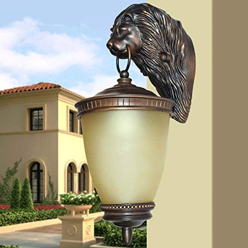 ZLXDP בסגנון אירופי מנורת קיר חיצונית מנורת גינה אטומה למים קישוט חיצוני מנורת קיר יצירתי רטרו חיצוני קיר קיר