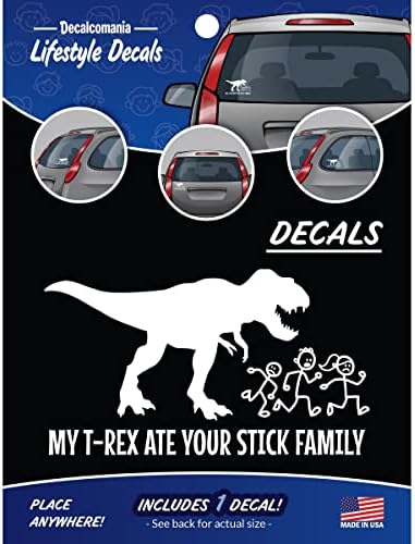 שלי רקס אכל שלך מקל משפחה לבן רכב משאית חלון מדבקות דינוזאור מצחיק חלון מדבקות