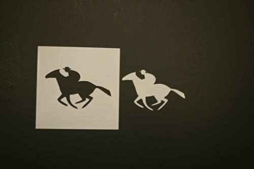 רוכב על סוס לשימוש חוזר מיילר סטנסיל אמנויות ומלאכות רעיונות ציור על קיר עץ זכוכית 16 אינץ