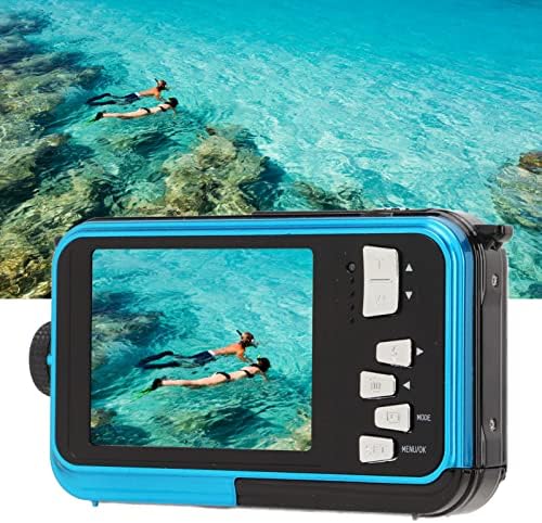 מצלמה דיגיטלית אטומה למים, מצלמה מתחת למים, 1080p 30mp 16x 10ft מצלמה מתחת למים לשנורקלינג קמפינג זום דיגיטלי