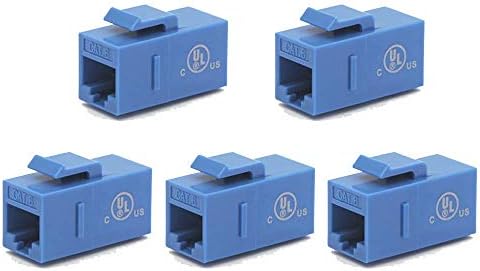 VCE 10-Pack 4 PORT 4 PORT אבן קיר חבילה עם 5-PACK UL CAT6 RJ45 JACKENTING JACKINT מצמד מקוון