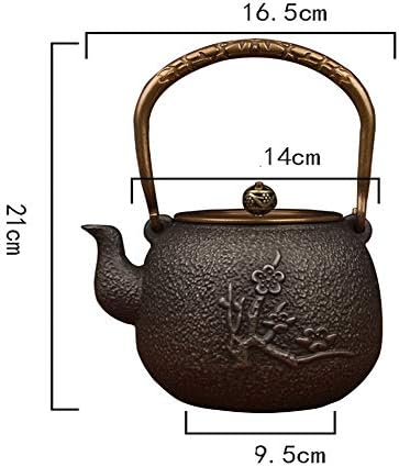 תה ברזל קומקום תה ברזל סיר תה מבושל תה סיני תה סיני ארט חזיר סיר ברזל ללא ציפוי קומקום מבושל קומקום סיר יחיד,