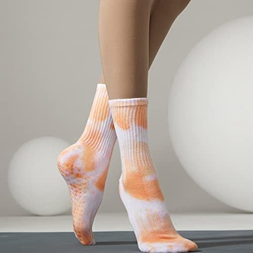XTBPQMX נשים יוגה ארוכות פילאטיס גרביים עם אחיזות גרביים אחיזות לאחיז