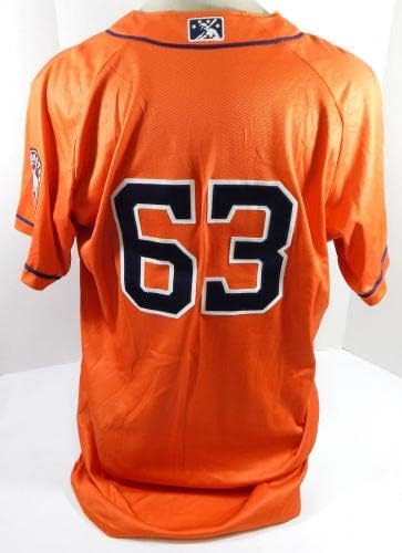 Greeneville Astros 63 משחק השתמש ב- Orange Jersey 48 DP32965 - משחק משומש גופיות MLB