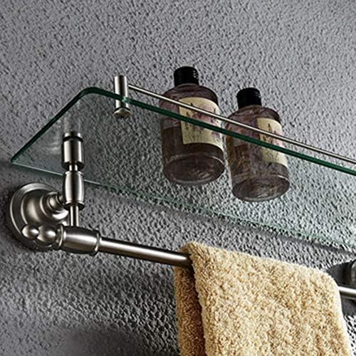 KMMK מדף אמבטיה בית ， מתלה מגבות ， מדף מקלחת מדף נירוסטה מדף אמבטיה מכונת כביסה זכוכית אמבטיה מראה קוסמטיקה