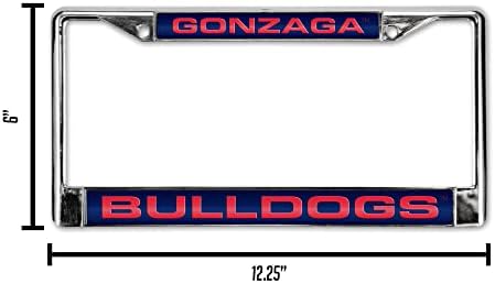 NCAA RICO Industries Gonzaga Bulldogs מסגרת רישיון לייזר כרום סטנדרטית 12 x 6 מסגרת כרום לייזר