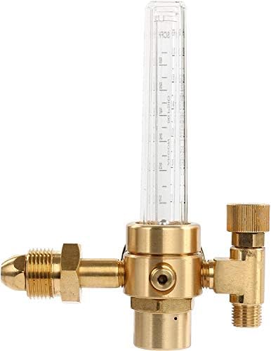 ריתוך ארגון CO2 רגולטור גז 0-60CFH, 0-3500PSI MIG TIG Flowmeter נקבה 9/16 18RH CGA-580 מדד רתך גז כניסה מדד