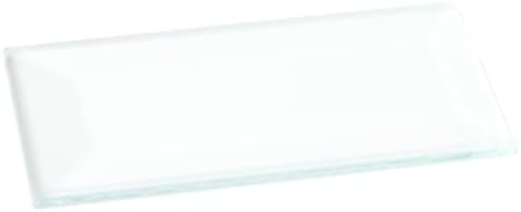 מלבן פלימור זכוכית משופעת שקופה 3 מ מ, 1 אינץ ' על 2 אינץ