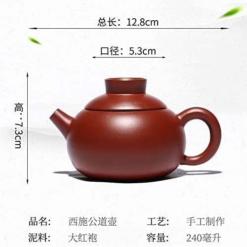 קומקום תה סיני סיני חימר סיר אדום בעבודת יד דהונגפאו שישי לתה גונגפו רופף