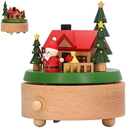 קופסת מוזיקת ​​חג המולד של יוסו, קופסא מוזיקה סיבוב קופסא מוסיקה קופסת חג המולד עגול תחתון סנטה בית