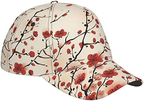 מגן שמש, ספורט יפני אביב שזיף פרחוני בייסבול כובע, עבור גברים ונשים רחוב ריקוד / היפ הופ