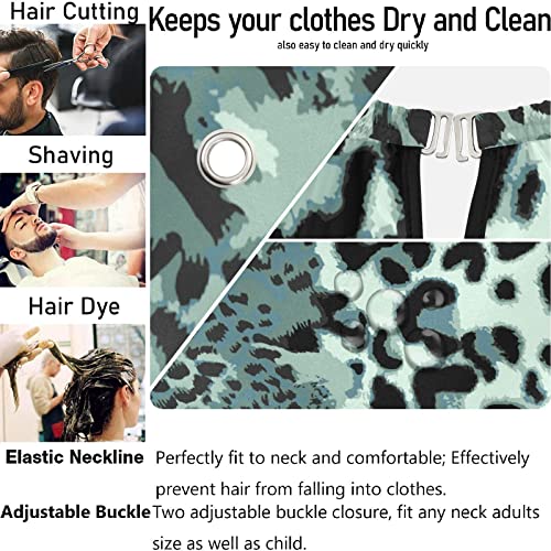 Visesunnny Barber Cape Cool Tiger Skin Skin Skin Leopard Print Polyester שיער חיתוך סלון CAPE