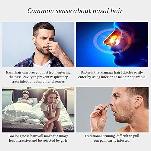 אוזן האף שיער גוזם לגברים נשים נטענת חשמלי פנים שיער גוזם עם כפול קצה נירוסטה להבים, מקצועי עמיד למים עבור האף