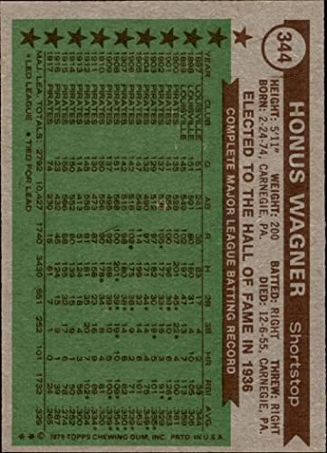 1976 Topps 344 כל הכוכבים בכל הזמנים Honus Wagner Pittsburgh Pirates Cards's Dean 5-Ex Pirates