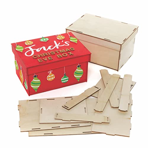 אופה רוס ערכות קופסאות עץ גדולות - חבילה של 2, מלאכות עץ להכנת ולקשט, פעילויות יצירתיות לילדים