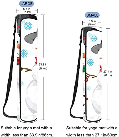 חורף שלג חג המולד חמוד יוגה מחצלת תיק עם רצועת כתף יוגה מחצלת תיק חדר כושר תיק חוף תיק