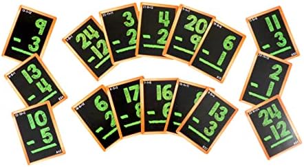 משחקי ריגל-כרטיסי פלאש מתמטיים דו-חבילות - תרגול חיבור וחיסור - בהיר, נועז קל לקריאה - כיתה,