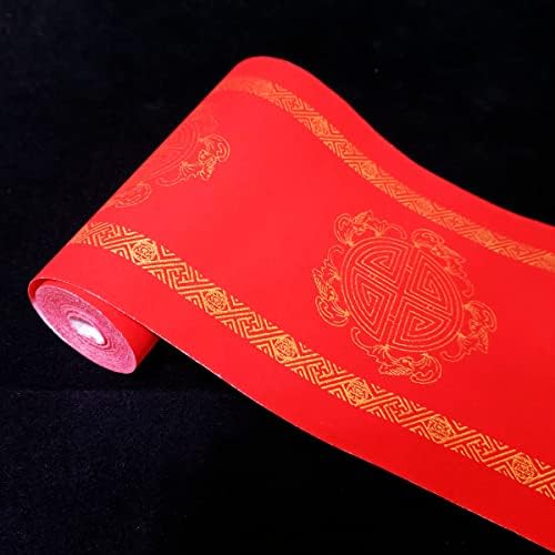 קימי אדום נייר XUAN על ידי רול, נייר קליגרפיה סיני אדום עם 17 סמקס 50 ממ, פסטיבל האביב מגילות נייר אדום,