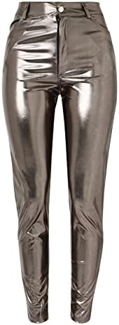 מכנסי נשים במותניים גבוהות מכנסיים בצבע בהיר רוכסן רוכסן צמוד מירך להרים מכנסיים מזדמנים סקסיים מכנסי יוגה חמים