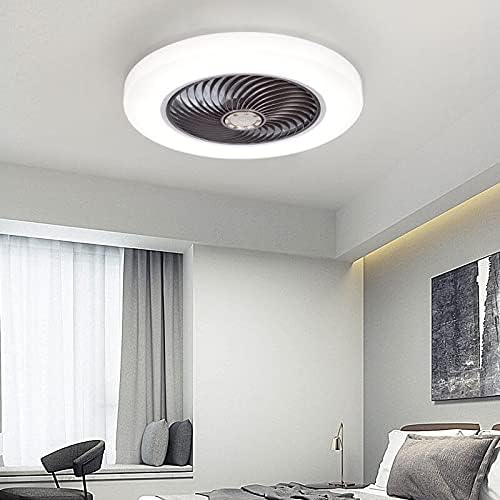 חדר שינה מאוורר תקרה חכמה של Chezmax עם אורות מנורת אוורור שלט רחוק 50 סמ להב אוויר בלתי נראה נשלף