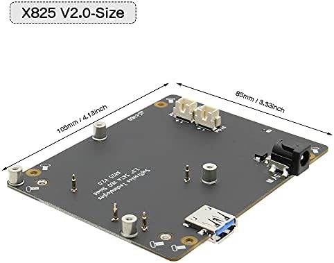 תולעת חנון פטל PI 4 אחסון SATA, x825 v2.0 2.5 אינץ