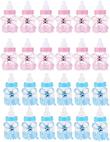 Laslu 24 pcs סגנון מזין בקבוק ממתקים למקלחת לתינוקות טובות קופסת מתנה למתנה של בקבוק מיני לבקבוק