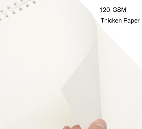 4 PCS A4 Sketchbook, 4 רפידות סקיצות ספירלה בסגנון סגנון עליון, 50 גיליונות 120 GSM נייר מעבה, לציור אמנות ורישום