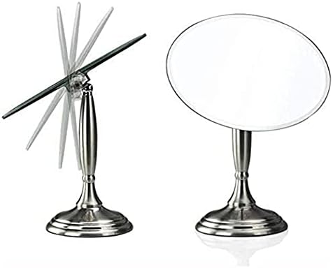 Sogudio מראה איפור מראה קטנה, שולחן עבודה, שולחן עבודה סגלגל חד צדדי, מראה איפור מראה איפור