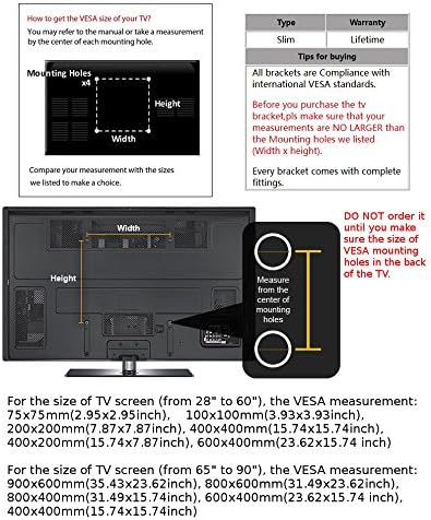 CK Global Global Profile Tilt Tilt Tilt Slacket Mountet עם רמת רוח מובנית עבור LG TV דגם 42 אינץ ': 42LV3500.