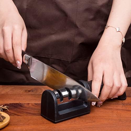 המוטון כלי אוכל סטי חשמלי מחדד מטבח כף יד סכין מחדד שחור: 2 יחידות חותכי מחדד סכיני מטבח מחדד סכין חידוד כלי