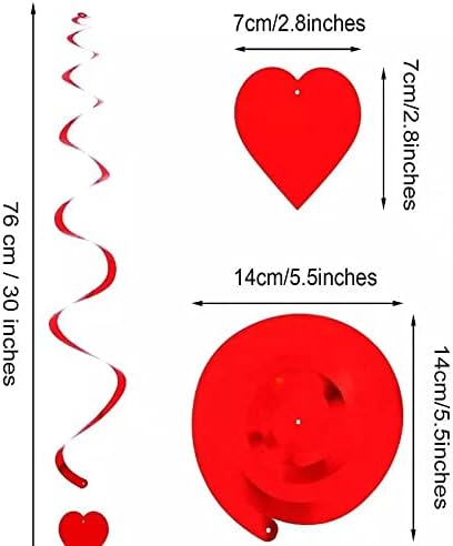 קישוטים למסיבות יום האהבה, עם כרזה של יום האהבה המאושר, לבבות תלויים מערבולות, עבור ציוד לתקרת