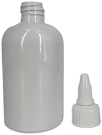 חוות טבעיות בקבוקי פלסטיק לבנים של בוסטון 4 אונקיות -12 אריזות בקבוק ריק למילוי חוזר-שמנים אתריים