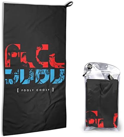 Anuyu anime flcl microfiber מגבת ייבוש מהיר סופג סופג מגבת רכה מגבת קמפינג מגבות ידיים 16x31.5in