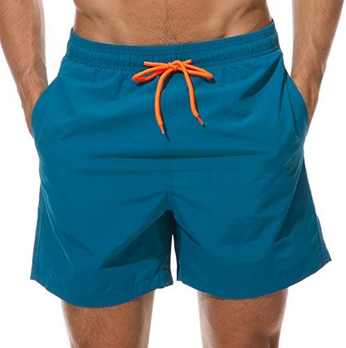 מכנסיים שחייה לגברים של אקגק מכנסיים קצרים מהירים בחוף יבש עם כיסים בגדי ים לגברים
