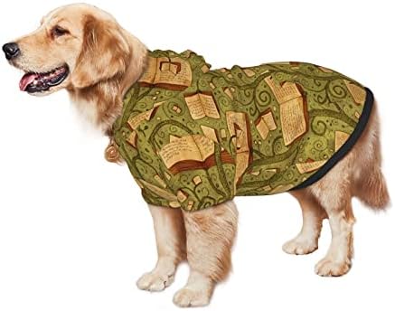 סוודר בגדי חיות מחמד ירוק-ירוק-כלב גדול עם מעיל תלבושת חתולים רכה מעיל קטן
